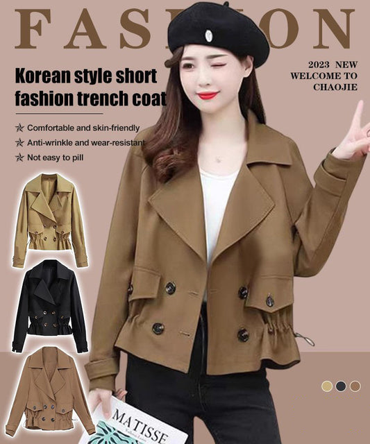 Trench-coat court de style coréen