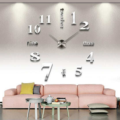 Horloge murale moderne DIY sans poinçon