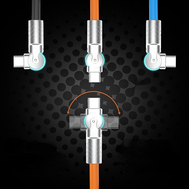 Câble de charge ultra rapide de 120 W avec rotation à 180°